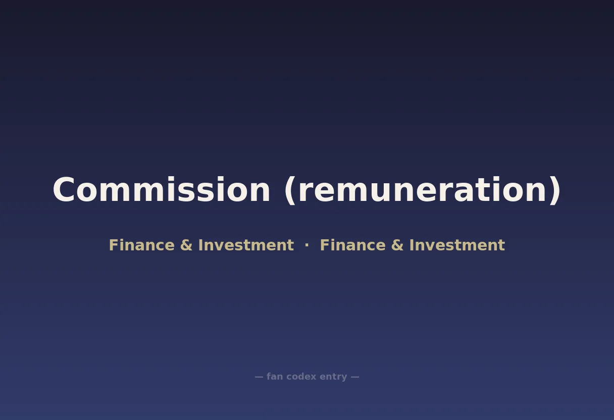 Commission (remuneration)